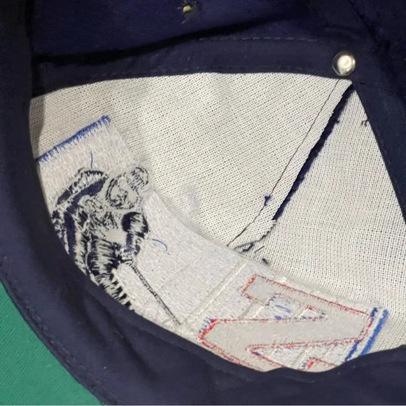 Vintage 90’s Salomon Corduroy Mountain Run Skiing SnapBack Cap Hat Blue